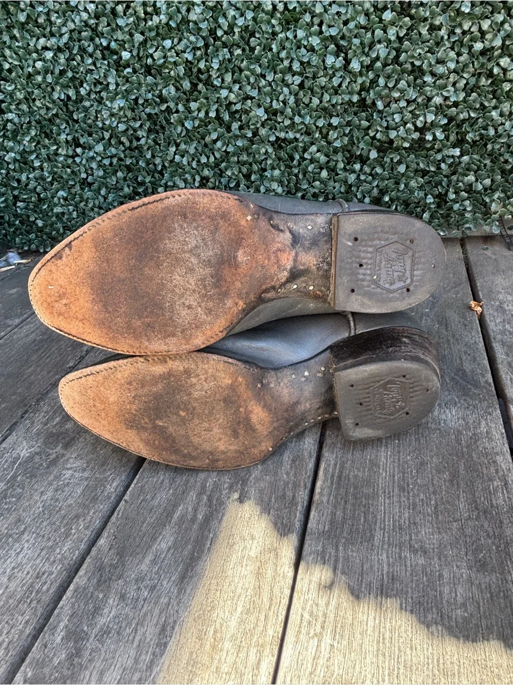 Tony Lama Gray Leather Cowboy Boots